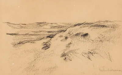 Dunenlandschaft Studie Zu Karre In Den Dunen