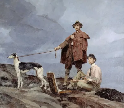Dunoyer De Segonzac Et Boussingault Peignant