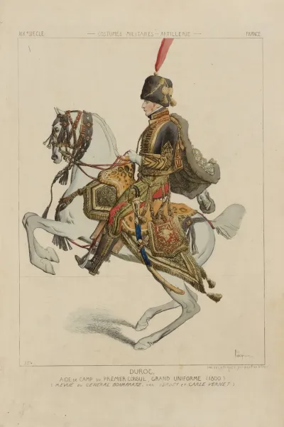 Duroc Aide De Camp Du Premier Consul Grand Uniforme 1800 Revue Du General Bonaparte Par Isabey Et Carle Vernet
