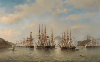 Dutch English French And American Squadrons In Japanese Waters During The Expedition Led By The French Commander Constant Jaures September 1864
