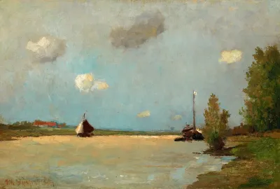 Dutch Landscape With Boats