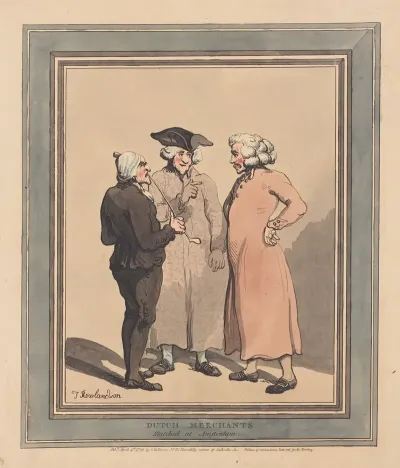 Dutch Merchants Sketched At Amsterdam