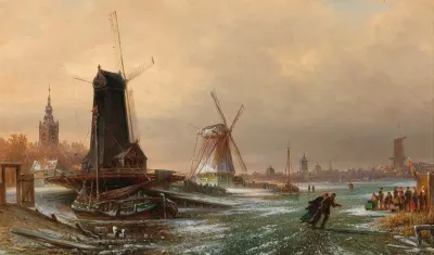 Dutch Sawmill Water Mill And Flour Mill Near Amsterdam