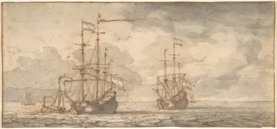 Dutch Ships At Anchor