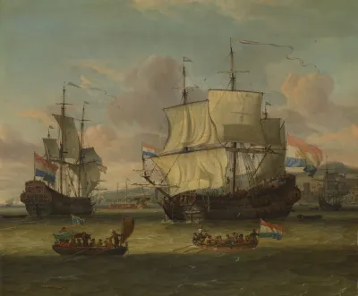 Dutch Street Sailors At A Harbor On The Mediterranean
