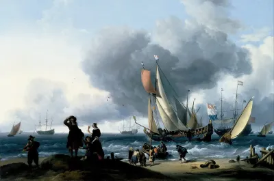 Dutchman Embarking Onto A Yacht