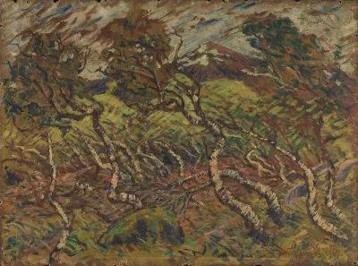Dwarf Birch In Storm