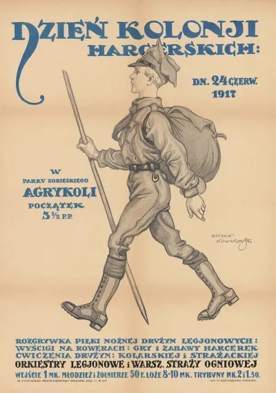 Dzien Kolonji Harcerskiej Dn 24 Czerw 1917 W Parku Sobieskiego Agrykoli
