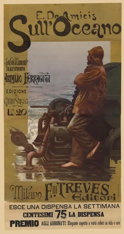 E De Amicis Sulloceano Splendidamente Illustrato Da Arnaldo Ferraguti