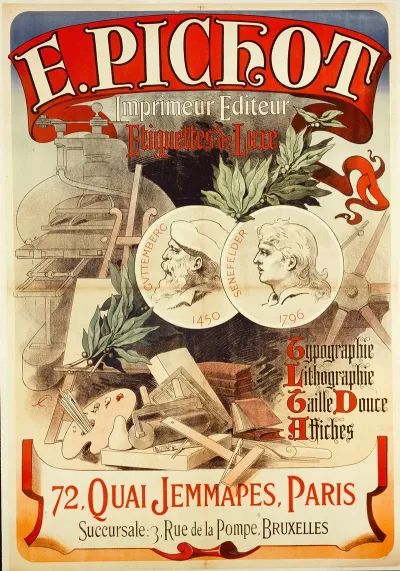 E Pichot Imprimeur Editeur Etiquettes De Luxe Typographie