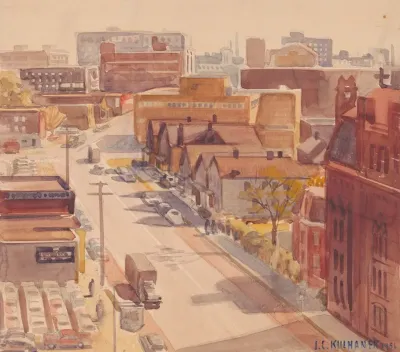 E18th Street Looking South From Plain Dealer Building Cleveland Ohio