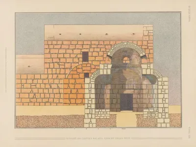 ḳuṣejr ʻamra Mit Einer Karte Von Arabia Petraea Pl 13