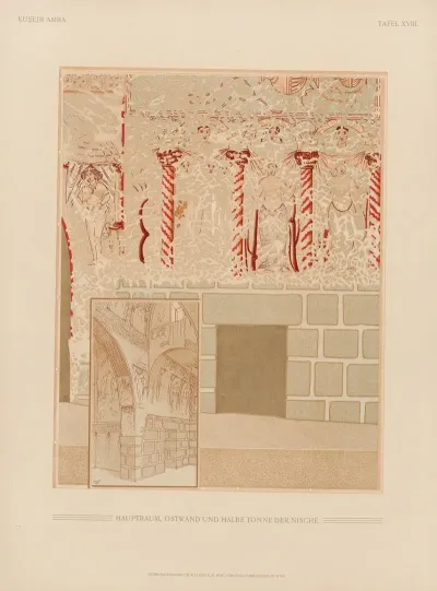 ḳuṣejr ʻamra Mit Einer Karte Von Arabia Petraea Pl 18
