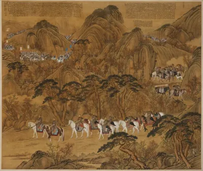 ​郎世宁哨鹿图轴