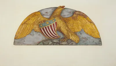 Eagle From Paddle Wheel Cover Of Island Home
