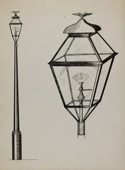 Eagle Lamp And Post