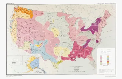 Early Indian Tribes Culture Areas And Linguistic Stocks Smithsonian Institution 1967