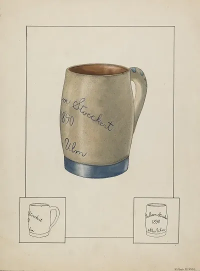 Earthenware Beer Mug