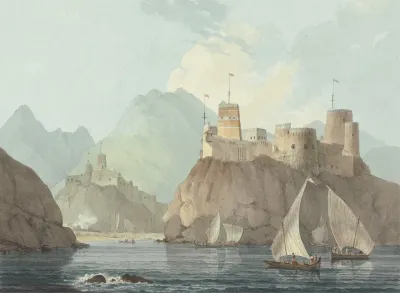 East View Of The Forts Jellali And Merani Muskat