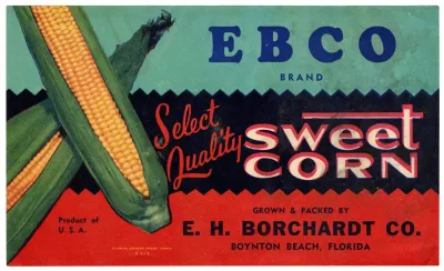 Ebco Brand Sweet Corn Label