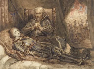 Eberhard Von Wurttenberg Treurend Om Zijn Zoon