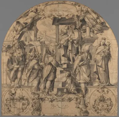 Ecce Homo The King Caspar The Virgin And Child And The Arms Of The Families Kundig And Pfyffer