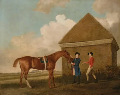 Eclipse At Newmarket With A Groom And Jockey