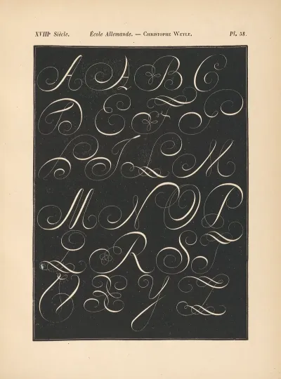 Ecole‎ ‎allemande Christophe‎ ‎weyle Alphabet‎ ‎majuscules‎ ‎anglaises