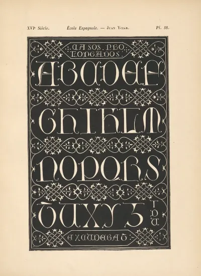Ecole‎ ‎espagnole Juan‎ ‎yciar‎ ‎ Alphabet Initiales