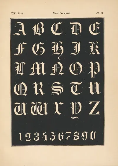 Ecole‎ ‎francaise Alphabets‎ ‎initiales‎ ‎gothiques 2