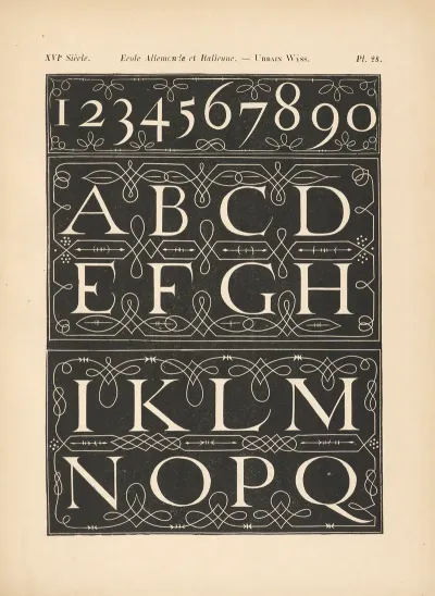 Ecoles‎ ‎allemande‎ Et‎ ‎italienne Urbain‎ ‎wyss Alphabet‎ ‎attique