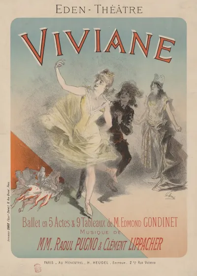 Eden Theatre Viviane Ballet En 5 Actes Et 9 Tableaux De M Edmond Gondinet