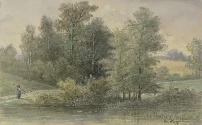 Edge Of The Forest With Stream