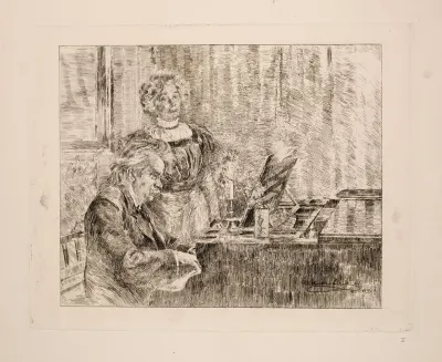 Edvard Og Nina Grieg Ved Klaveret