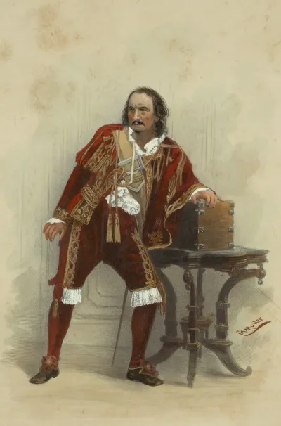 Edward Loomis Davenport As Sir Giles Overreach In The Play A New Way To Pay Old Debts