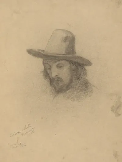 Edward Winslow Sketch For Signing Of The Compact In The Cabin Of The Mayflower