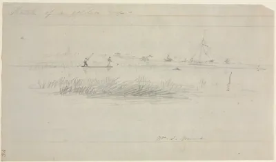 Eel Spearing At Setauket Long Island New York