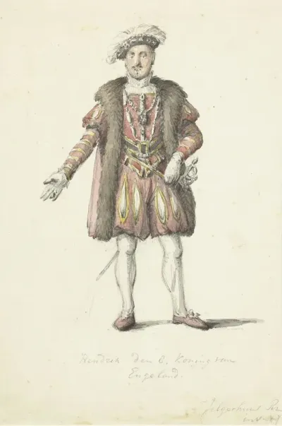 Een Acteur Als Koning Hendrik Viii Van Engeland