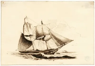 Een Tweemaster In Volle Vaart