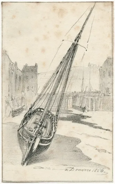 Een Zeilboot Op Het Strand Bij Dover 2