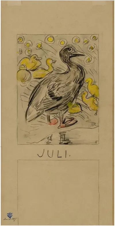 Eend Met Kuikens Juli