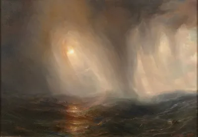 Effet De Lumiere Au Coeur Dune Tempete En Mer