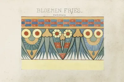 Egyptisch Bloemenfries