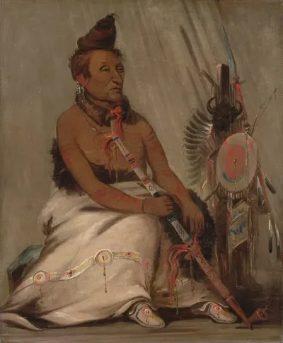 Eh Tohk Pah She Pee Shah Black Moccasin Aged Chief
