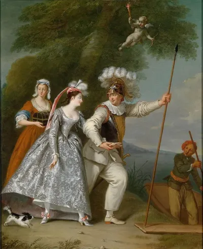 Ein Eleganter Herr Als Pierrot