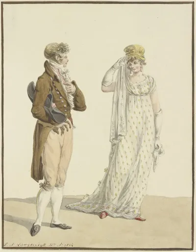 Ein Herr Und Eine Dame Modebild