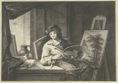 Ein Maler In Seinem Atelier