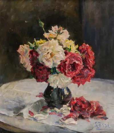 Ein Rosenstraus In Einer Vase