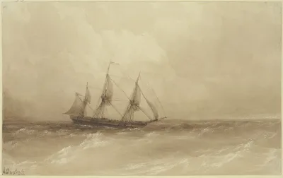 Ein Segelschiff Auf Hoher See