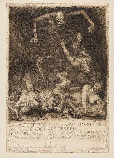 Ein Totentanz Zwolf Stichradierungen Und Sinnspruche